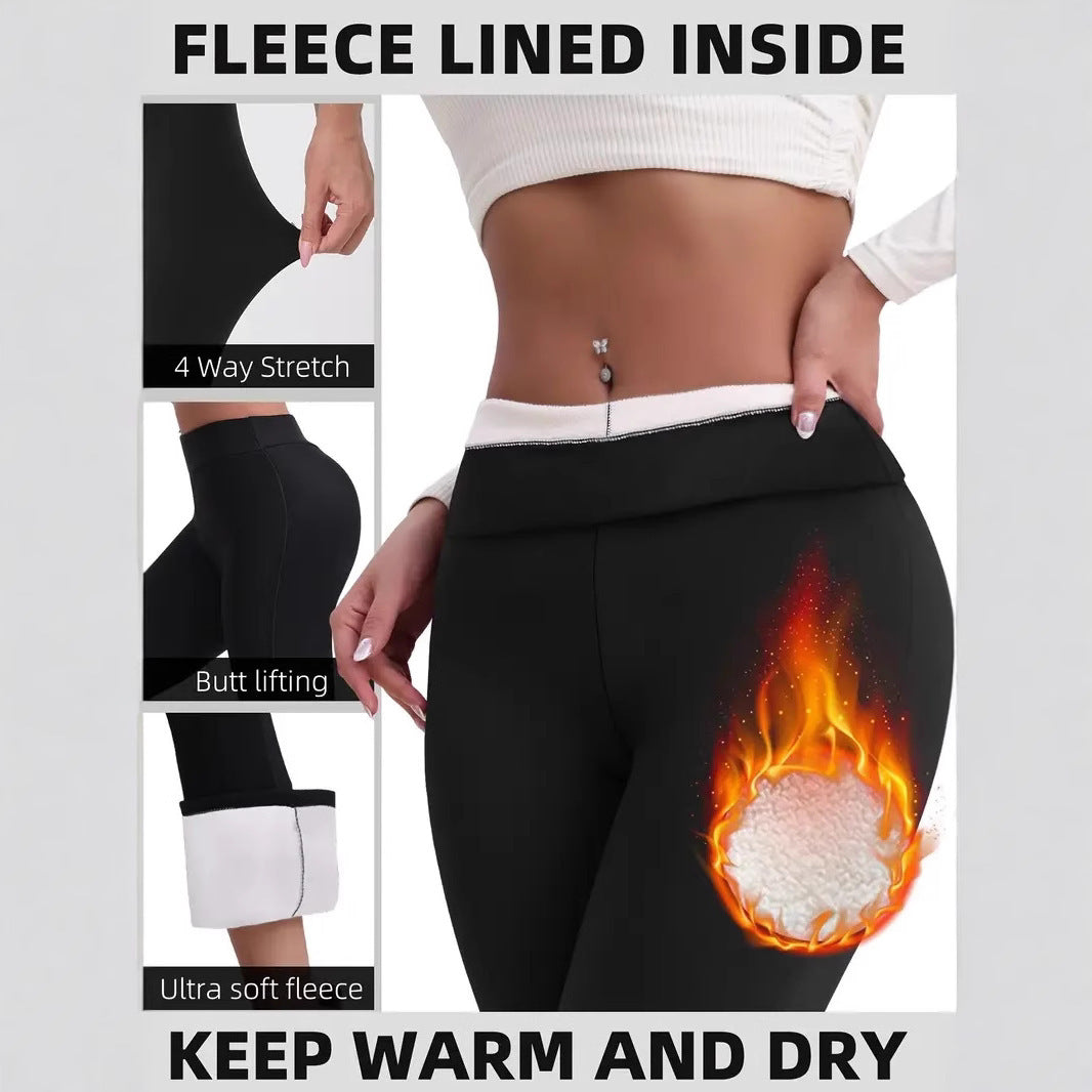 High Waist Winter Warm Leggings - Hip Lift & Belly Shaping Yoga Pants
