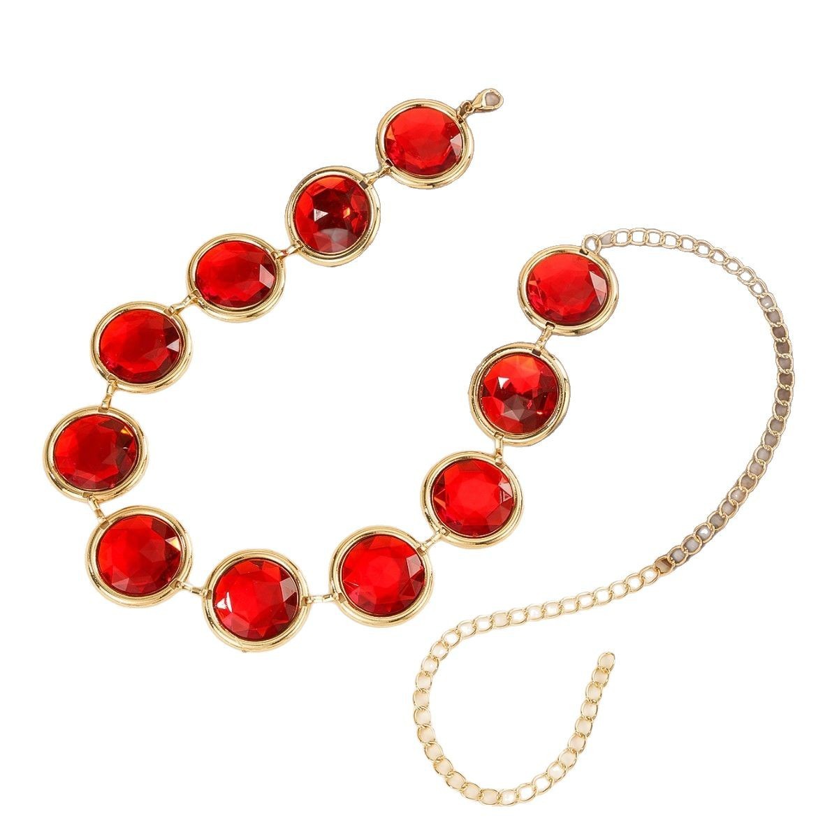 Women’s Mirror Casual Decorative Crystal Waist Chain