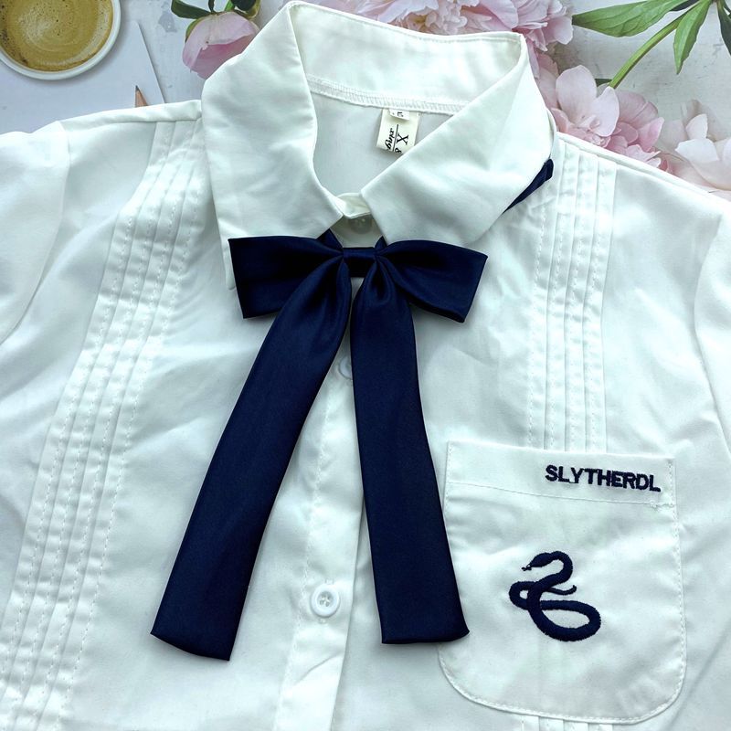 Women’s Navy Blue Tie & Bow Set – Multiple Styles Uniform Accessories