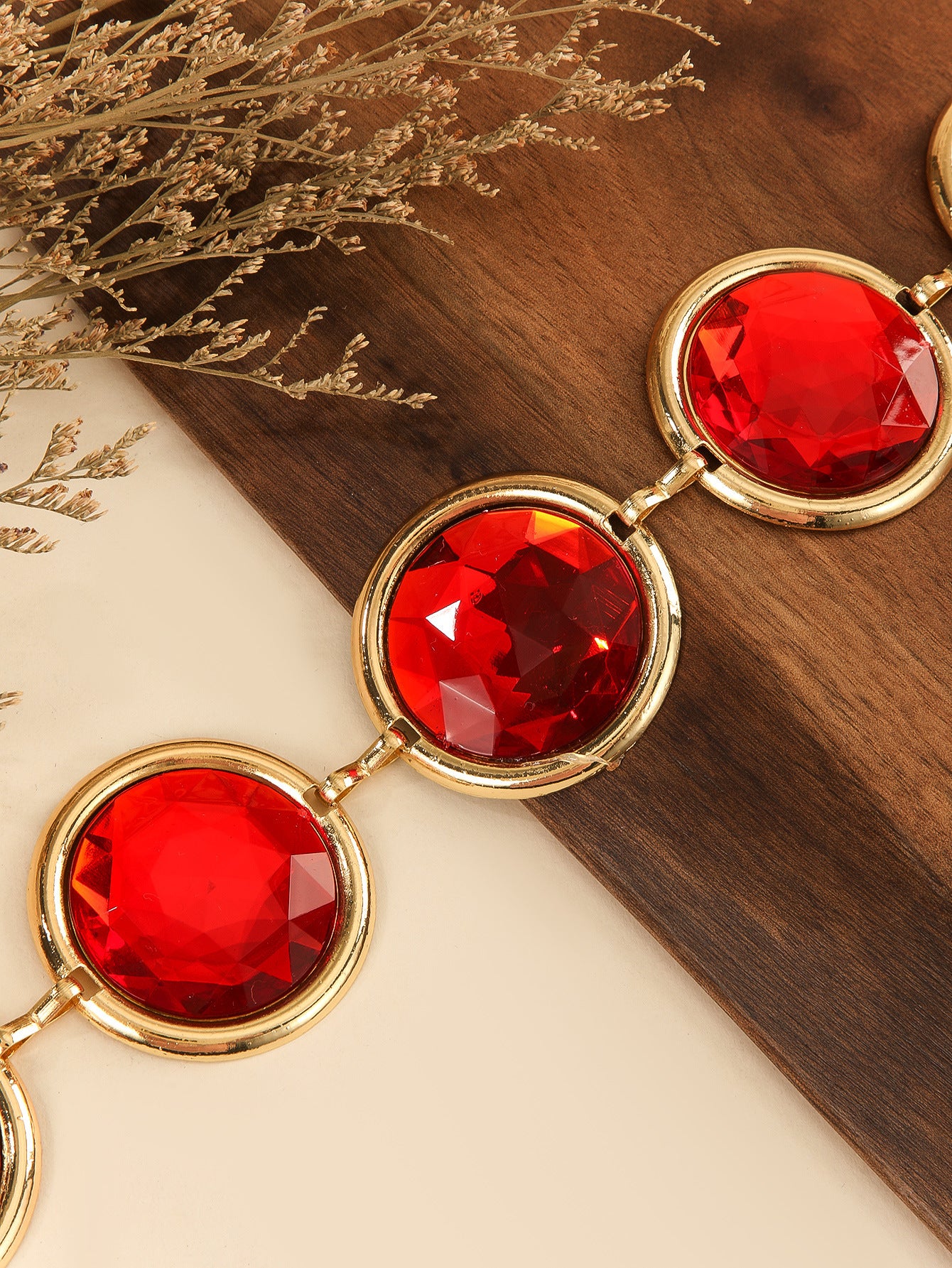 Women’s Mirror Casual Decorative Crystal Waist Chain